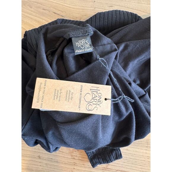 NWT Only Hearts Black Eco Rib Poet Sleeve Bodysuit - Picture 5 of 8